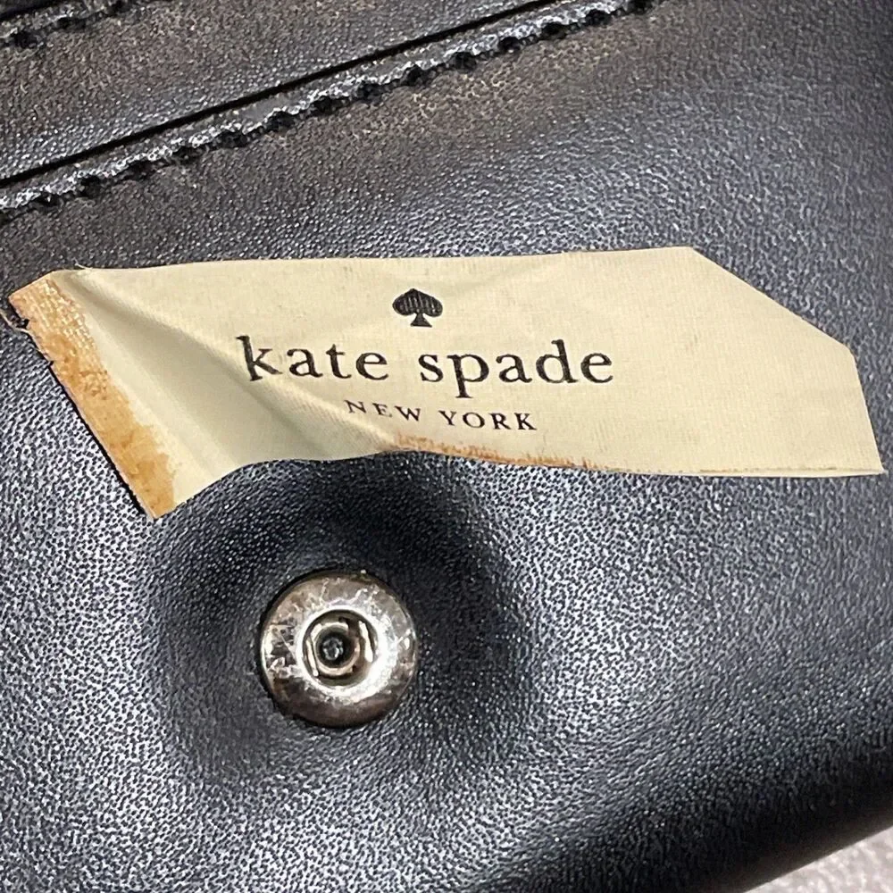 Kate Spade Darla Montford Park Black Leather Bow Key Ring Wallet - Picture 5 of 13